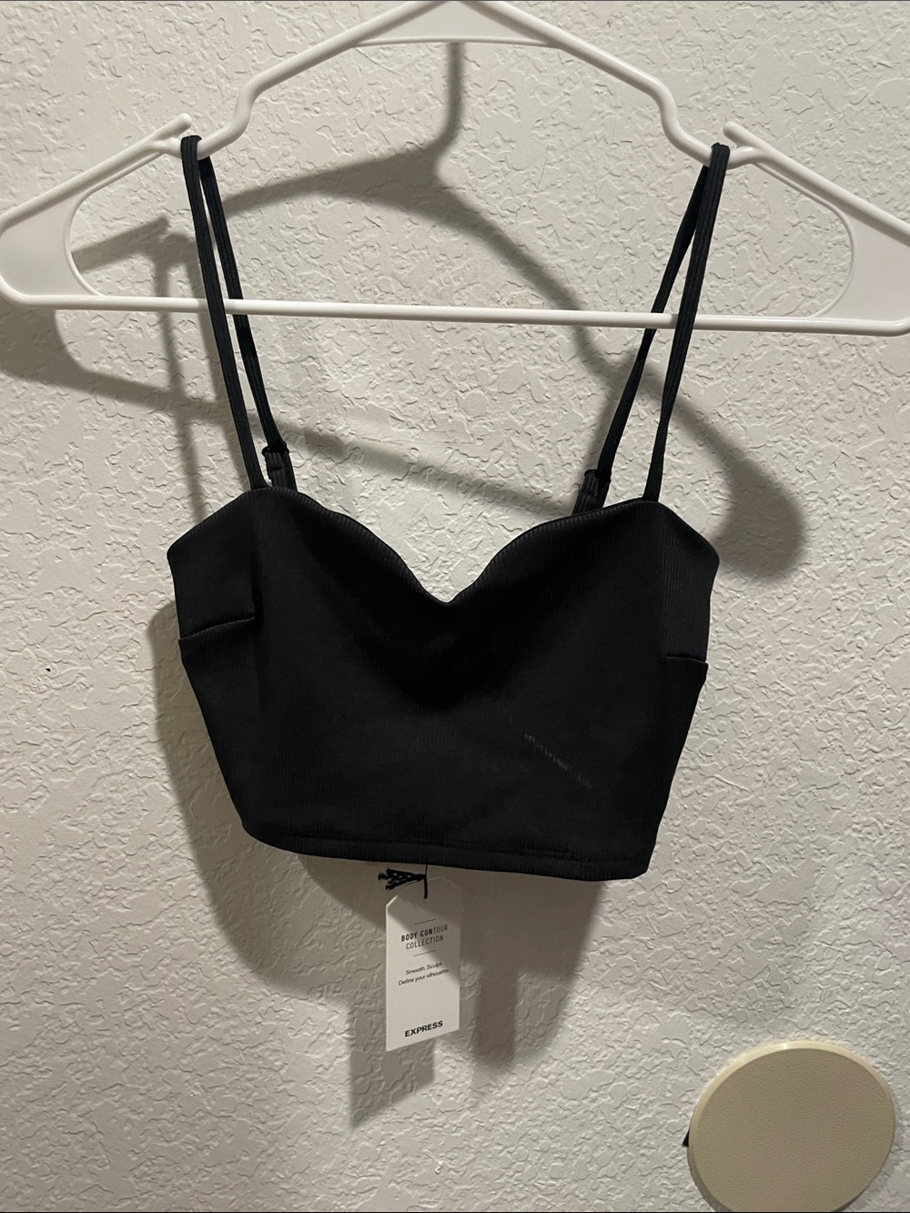 Express Black Sweetheart Cropped Cami